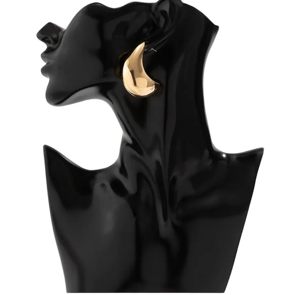 Vintage style chunky 14K gold plated doom stud earrings  Lstge - Picture 3 of 6